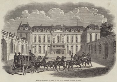 Ankomst av Bey of Tunis, ved Palais d