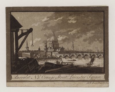 Kunstner, John Melchior Barralet, handelskort av English School