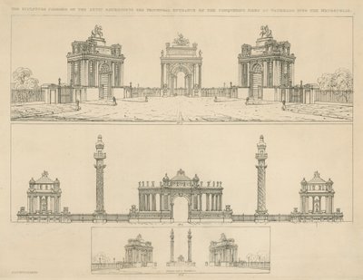 Kunstnerinntrykk for monumenter av English School