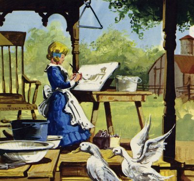 Som barn likte Anna Mary Robertson å male av English School