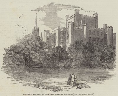Ashridge, setet til avdøde Viscount Alford (gravering) av English School