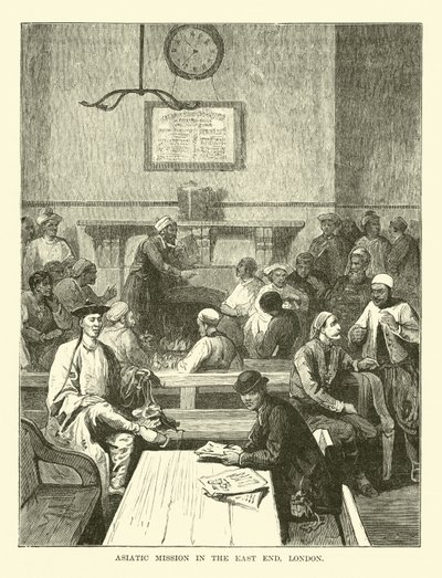 Asiatisk misjon i East End, London av English School