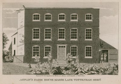 Asplins Farm House, Marsh Lane, Tottenham, London  av English School