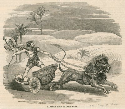 Astleys Amphitheatre, London - Carters lion chariot feat av English School