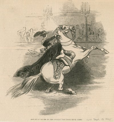 Astleys Amphitheatre, London - Scene i sirkuset av English School