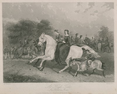 Ved høyvann i Rotten Row, Hyde Park, London av English School