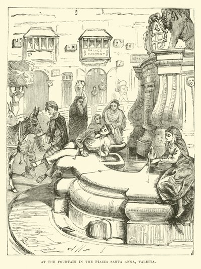 Ved fontenen på Piazza Santa Anna, Valetta av English School