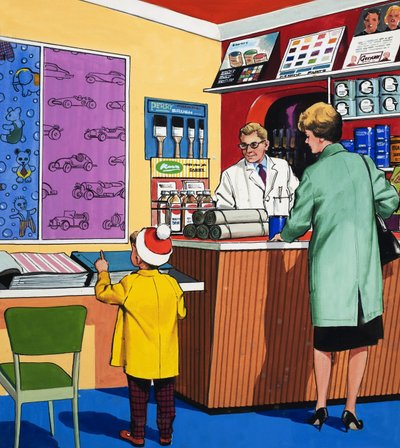 I tapetbutikken av English School