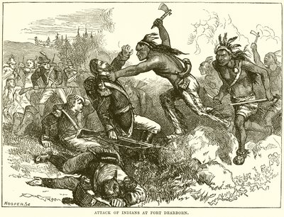 Angrep av indianere ved Fort Dearborn av English School