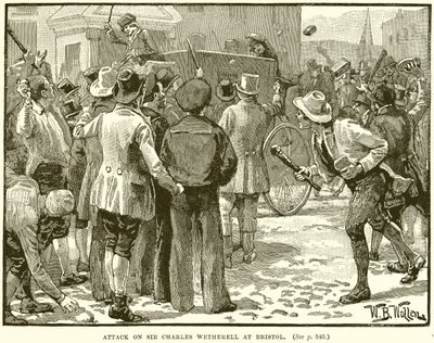 Angrep på Sir Charles Wetherell ved Bristol av English School