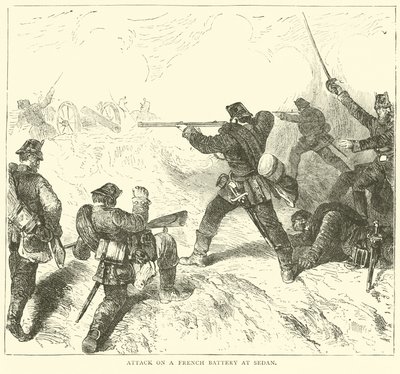 Angrep på et fransk batteri ved Sedan, september 1870 av English School