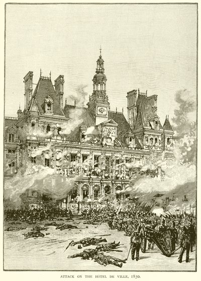 Angrep på Hotel de Ville, 1830 av English School