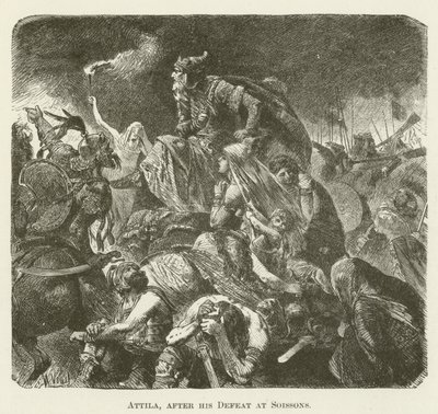 Attila, etter hans nederlag ved Soissons av English School