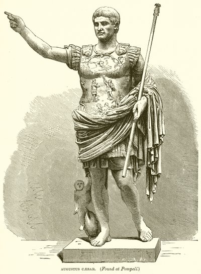 Augustus Cæsar. (Funnet i Pompeii) av English School