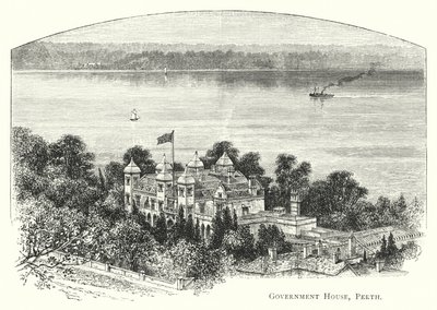 Australia: Government House, Perth (gravering) av English School