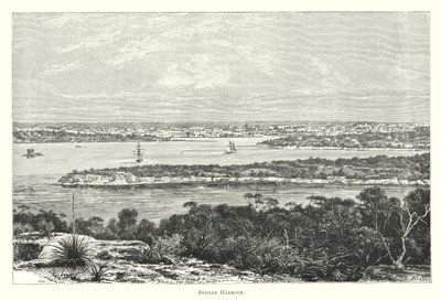 Australia: Sydney Harbour (gravering) av English School