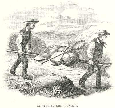 Australske gulljegere (gravering) av English School