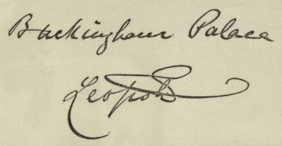 Autograf av hertugen av Albany (gravering) av English School