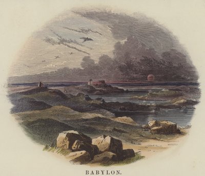 Babylon (farget gravering) av English School