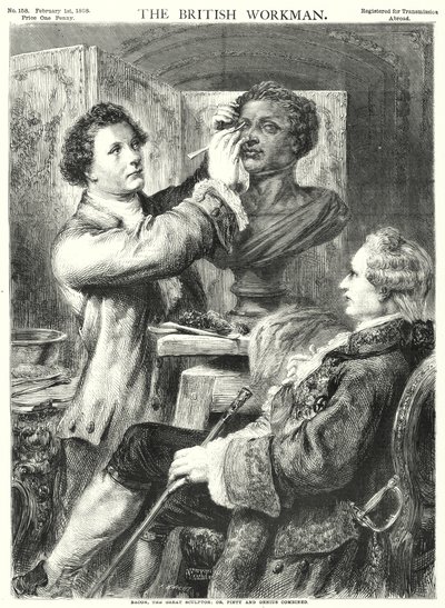 Bacon, den store billedhuggeren; eller, fromhet og genialitet kombinert (gravering) av English School