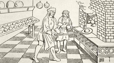 Baking brød på 1400-tallet, fra 
