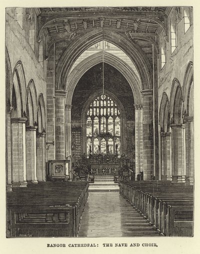 Bangor katedral, skipet og koret av English School