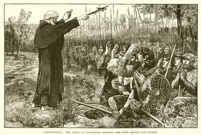 Bannockburn: Abbeden av Inchaffray velsigner skottene før slaget av English School