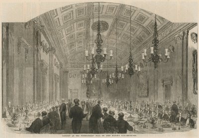 Bankett i fiskehandlerhallen på Lord Mayors Day av English School