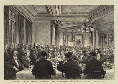 Bankett til Marquis of Salisbury og Sir Stafford Northcote på St Stephen