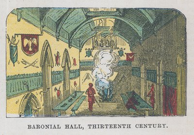 Baronial hall, 1200-tallet av English School