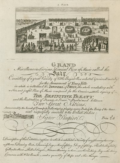 Bartholomew Fair, London: Kunngjøring av en messe for 1806 av English School