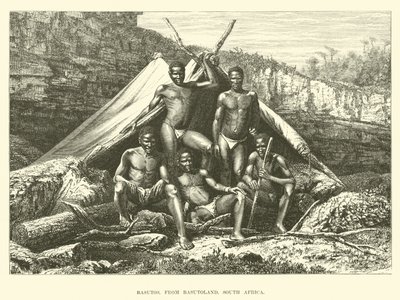Basutos, fra Basutoland, Sør-Afrika av English School