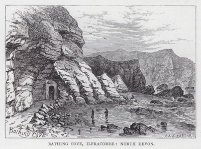 Bathing Cove, Ilfracombe, North Devon (gravering) av English School