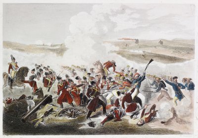 Battle Of Eupatoria (farget gravering) av English School