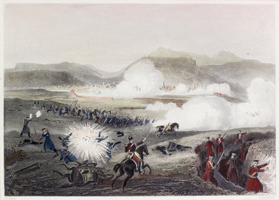 Battle Of Kars (farget gravering) av English School