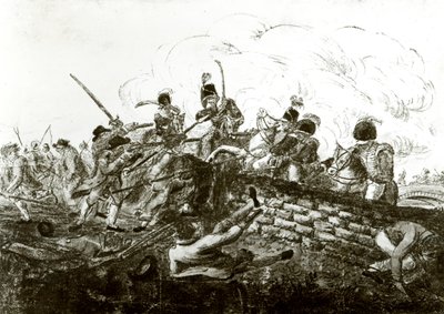 Slaget ved Bonnybridge, 1820 av English School