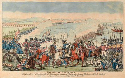 Schlacht von Salamanca (farbige Gravur) von English School
