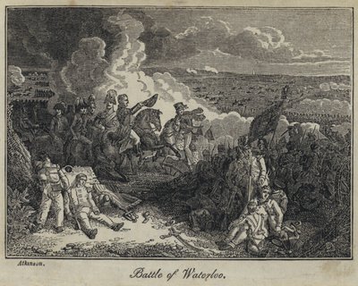 Schlacht von Waterloo (Stich) von English School