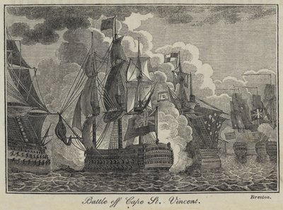 Slaget ved Cape St Vincent (gravering) av English School