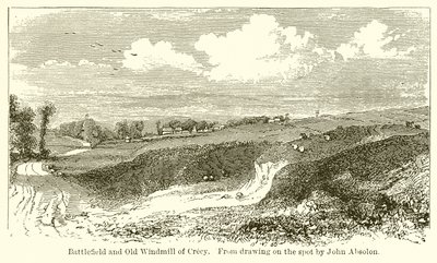Battlefield og Old Windmill of Crecy av English School