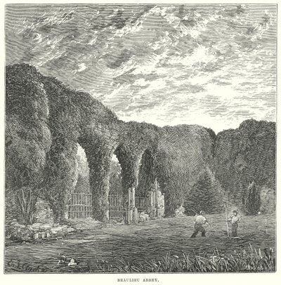 Beaulieu-klosteret (gravering) av English School