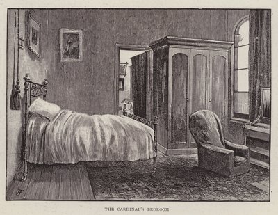 Schlafzimmer von Henry Edward Manning, englischer katholischer Kardinal und Erzbischof von Westminster von English School