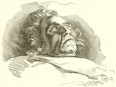 Beethoven på sin dødsseng av English School