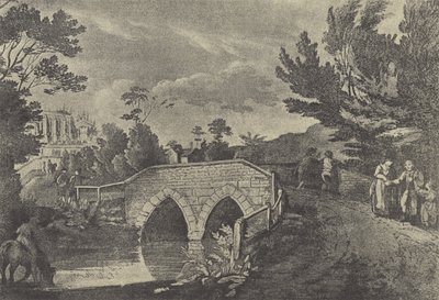 Beggars Bridge, 1796 (gravyr) av English School