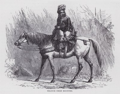 Belooch Chief Montert (gravering) av English School