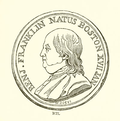 Benjamin Franklin av English School
