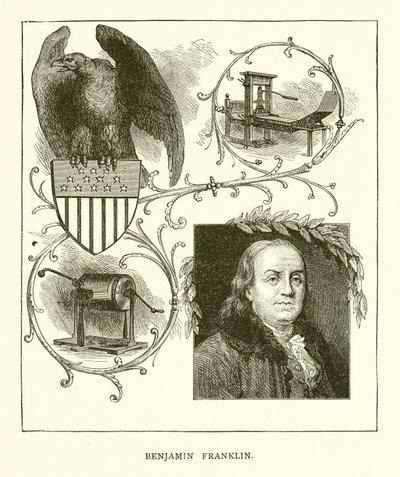 Benjamin Franklin av English School