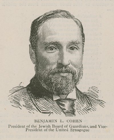 Benjamin L. Cohen, president for Jewish Board of Guardians og visepresident for United Synagogue av English School