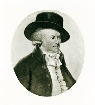 Benjamin White (wc og gouache på elfenben) av English School