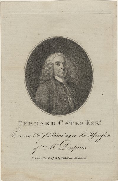 Bernard Gates, 1784 (stippgravering) av English School
